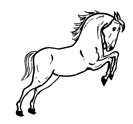 Dibuix de Cavall saltant  per Pintar on-line
