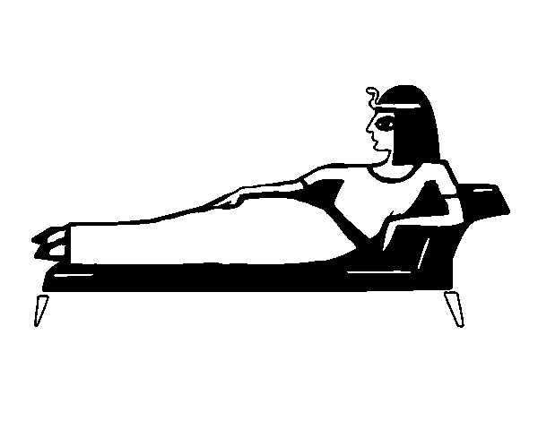 Dibuix de Cleopatra tombada per Pintar on-line