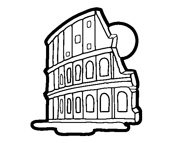Dibuix de Coliseu romà per Pintar on-line