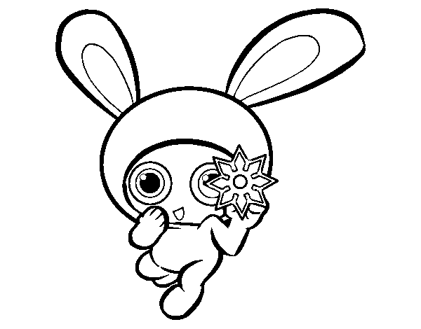 Dibuix de Conill ninja per Pintar on-line