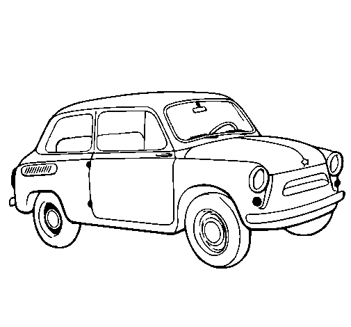 Dibuix de Cotxe clàssic  per Pintar on-line