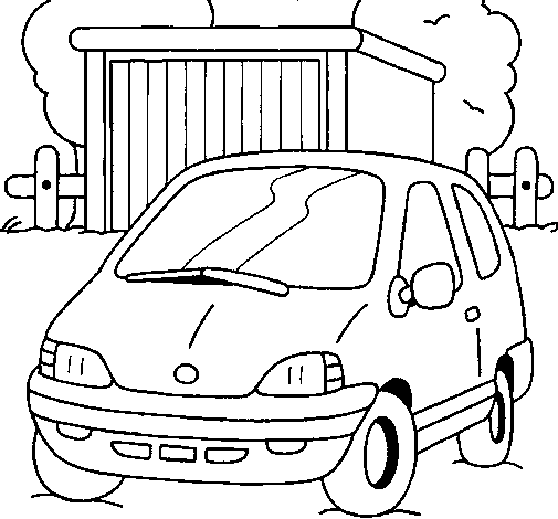 Dibuix de Cotxe en el camp  per Pintar on-line