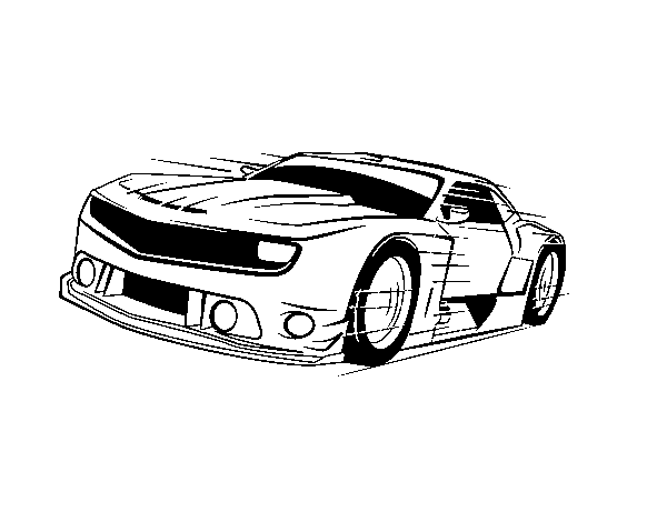 Dibuix de Cotxe esportiu ràpid per Pintar on-line