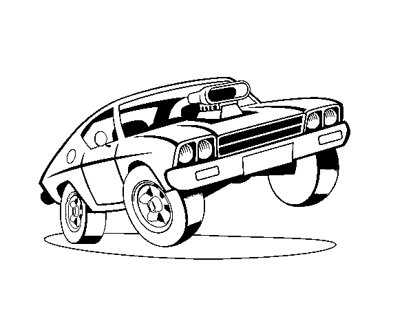 Dibuix de Cotxe muscle car per Pintar on-line