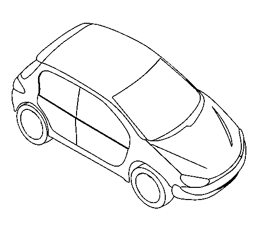 Dibuix de Cotxe vist des de dalt  per Pintar on-line