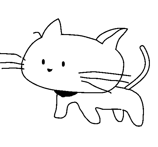 Dibuix de Criatura de gat per Pintar on-line