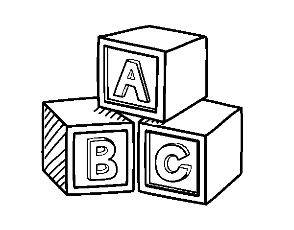 Dibuix de Cubs educatius ABC per Pintar on-line