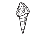 Dibuix de  Cucurutxo gelat amb topping per pintar