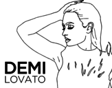 Dibuix de Demi Lovato Confident per pintar