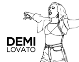 Dibuix de Demi Lovato en concert per pintar