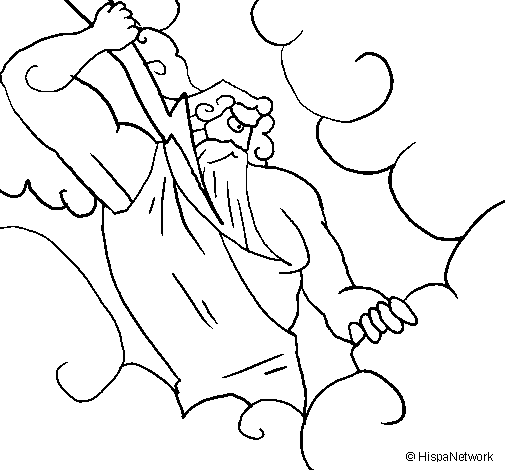 Dibuix de Déu Zeus per Pintar on-line