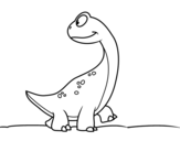 Dibuix de Dinosaure Piecito per pintar