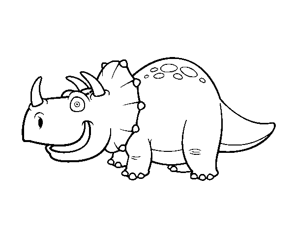 Dibuix de Dinosaure Triceratop per Pintar on-line