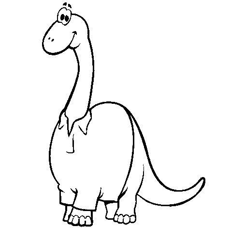 Dibuix de Diplodocus amb camisa  per Pintar on-line