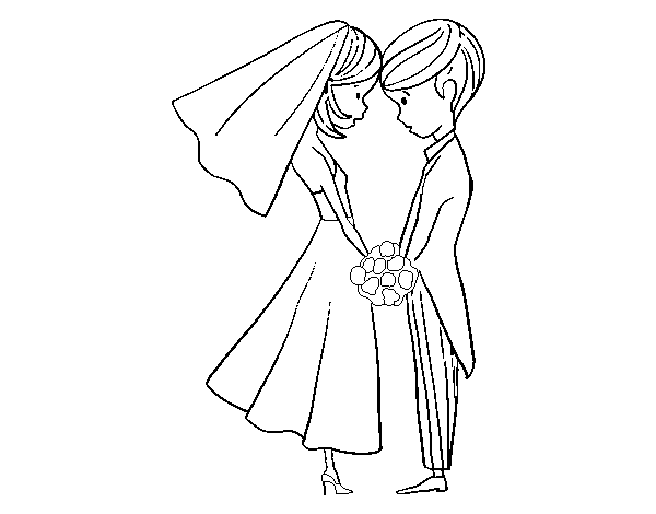 Dibuix de El Marit i la Muller per Pintar on-line