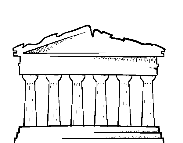 Dibuix de El Partenó per Pintar on-line