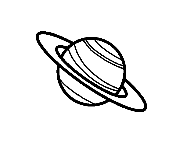 Dibuix de El planeta Saturn per Pintar on-line