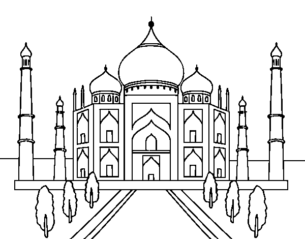 Dibuix de El Taj Mahal per Pintar on-line