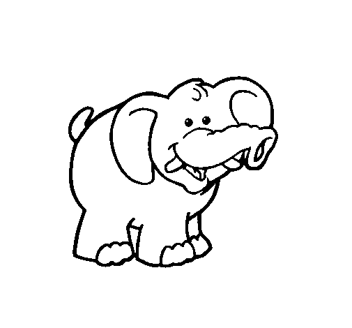 Dibuix de Elefant 3 per Pintar on-line