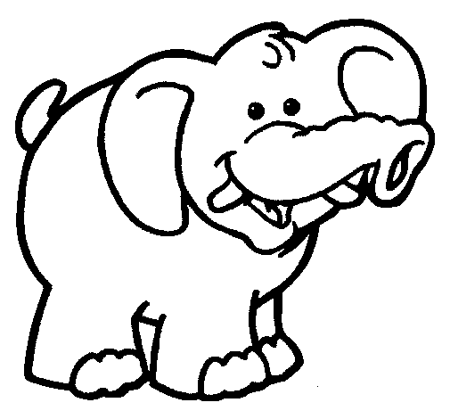 Dibuix de Elefant 6 per Pintar on-line