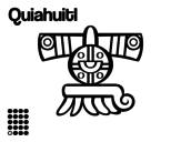 Dibuix de Els dies asteques: la pluja Quiahuitl per pintar