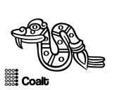 Dibuix de Els dies asteques: la serp Coatl per pintar