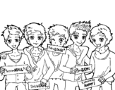 Dibuix de Els nois de One Direction per pintar