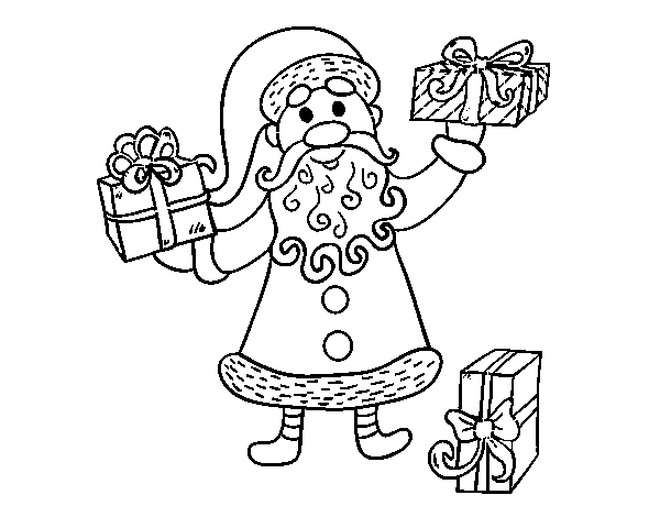 Dibuix de Els regals del Pare Noel per Pintar on-line