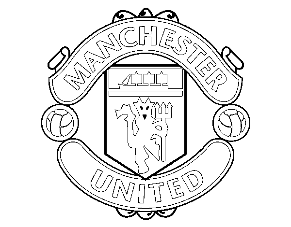 Dibuix de Escut de Manchester United FC per Pintar on-line