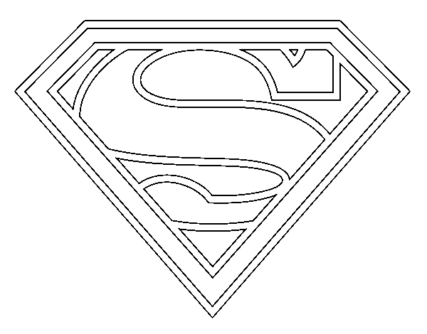 Dibuix de Escut de Superman per Pintar on-line