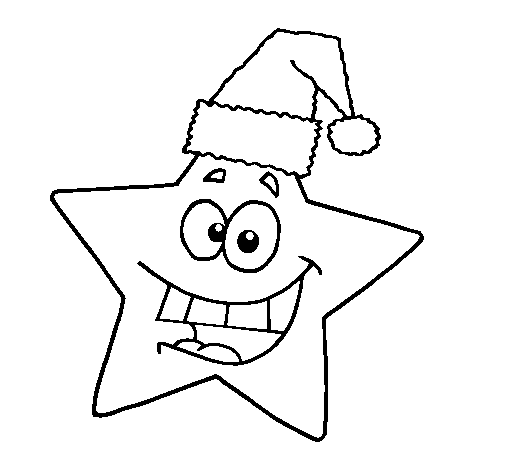 Dibuix de Estrella de nadal per Pintar on-line