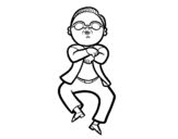 Dibuix de Gangnam Style per pintar