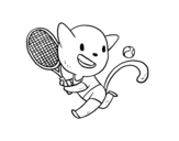 Dibujo de Gat tennista
