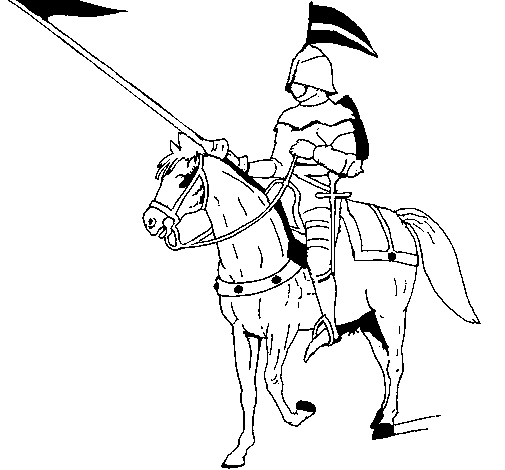 Dibuix de Genet a cavall  per Pintar on-line