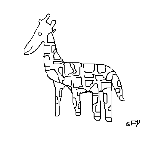 Dibuix de Girafa per Pintar on-line