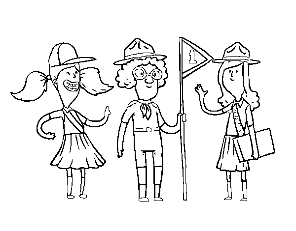 Dibuix de Girl Scouts per Pintar on-line