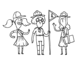Dibuix de Girl Scouts per pintar