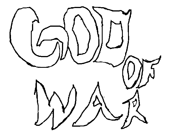 Dibuix de God fo war per Pintar on-line