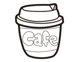 Dibuix de Got de cafè per pintar