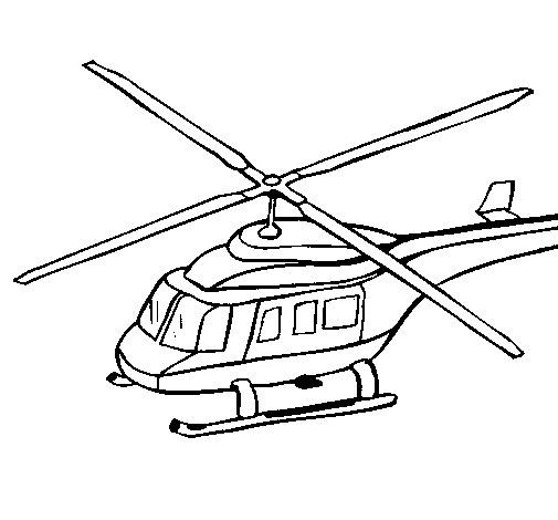 Dibuix de Helicòpter 3 per Pintar on-line