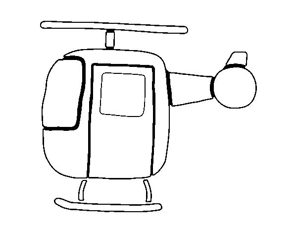 Dibuix de Helicòpter lleuger per Pintar on-line