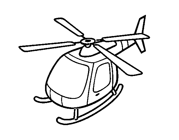 Dibuix de Helicòpter volant per Pintar on-line