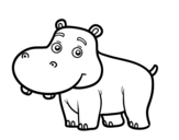 Dibujo de Hipopòtam jove