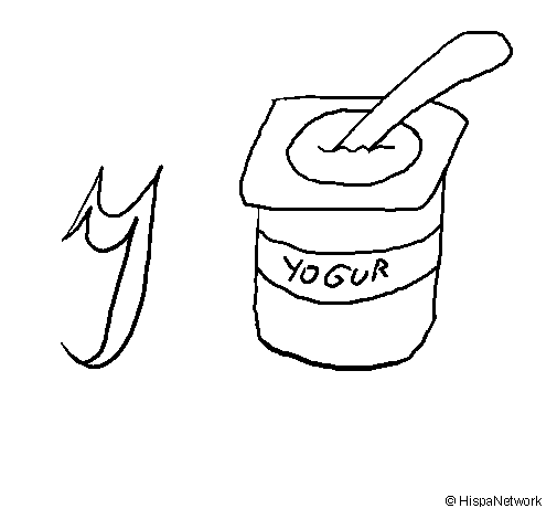 Dibuix de Iogurt per Pintar on-line
