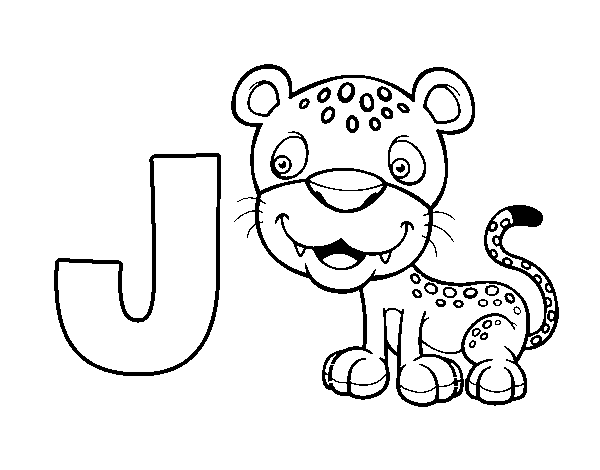 Dibuix de J de Jaguar per Pintar on-line