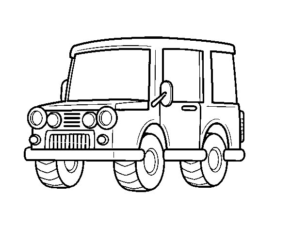 Dibuix de Jeep tot terreny per Pintar on-line