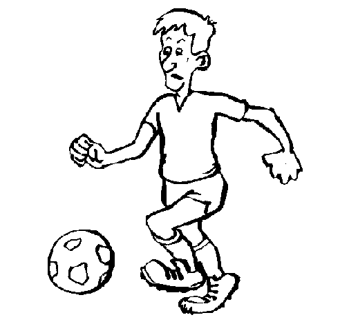 Dibuix de Jugador de futbol  per Pintar on-line