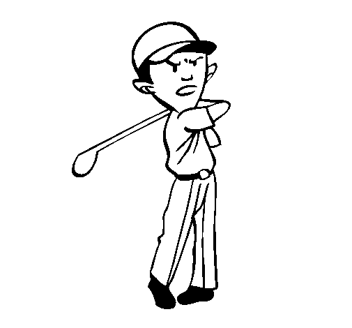 Dibuix de Jugador de golf per Pintar on-line