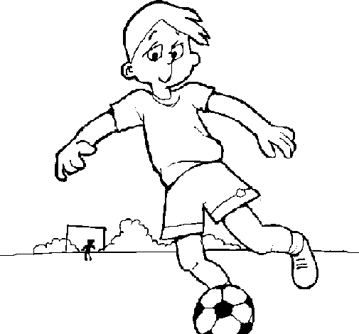 Dibuix de Jugar a futbol per Pintar on-line