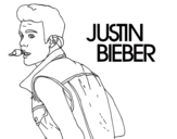 Dibuix de Justin Bieber cantant per pintar